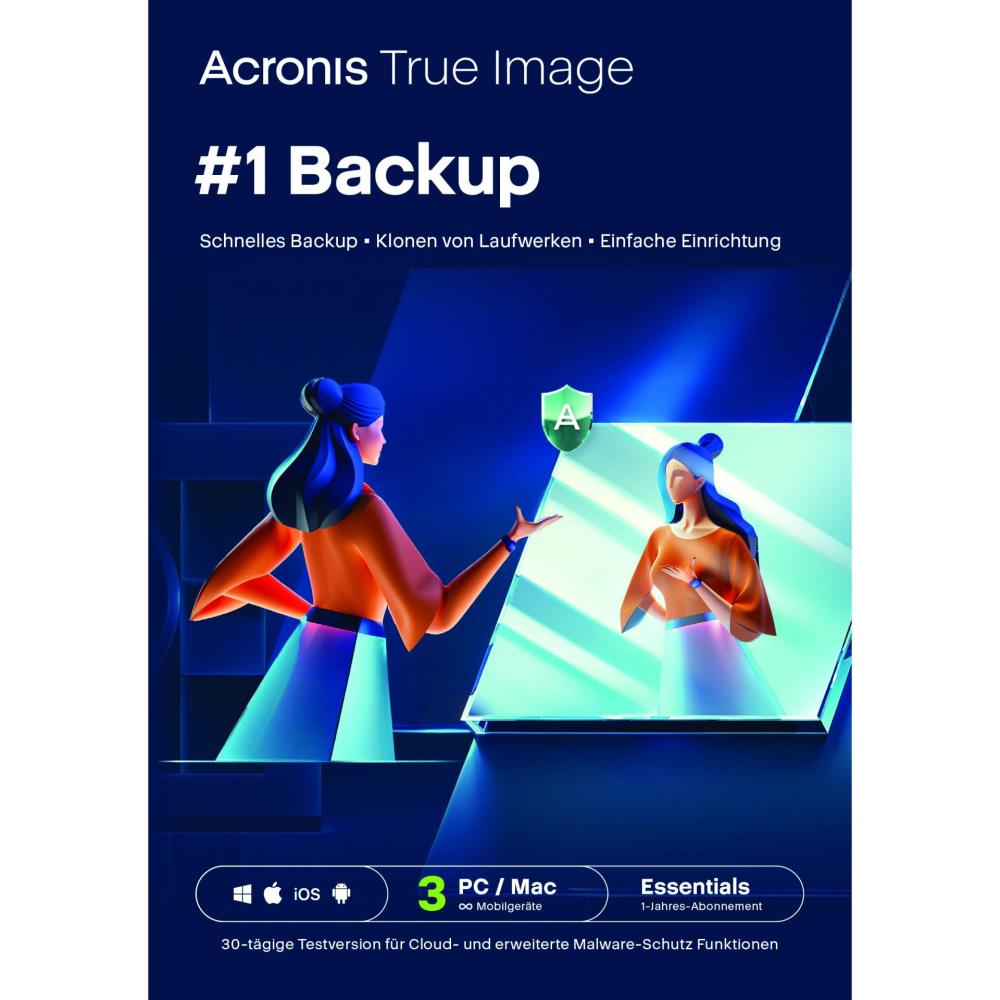 Acronis True Image Essentials 3Pc 1Year