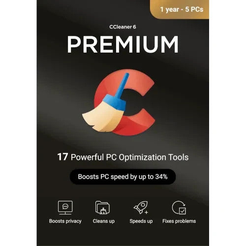 CCleaner Professional PREMIUM 5 Geräte 1 Jahr